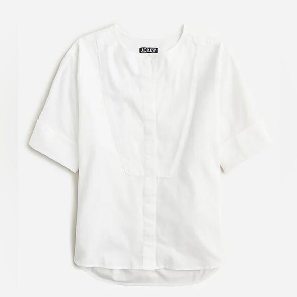 J. Crew Tops - J.Crew Bib button-up shirt in herringbone twill NWT Size S